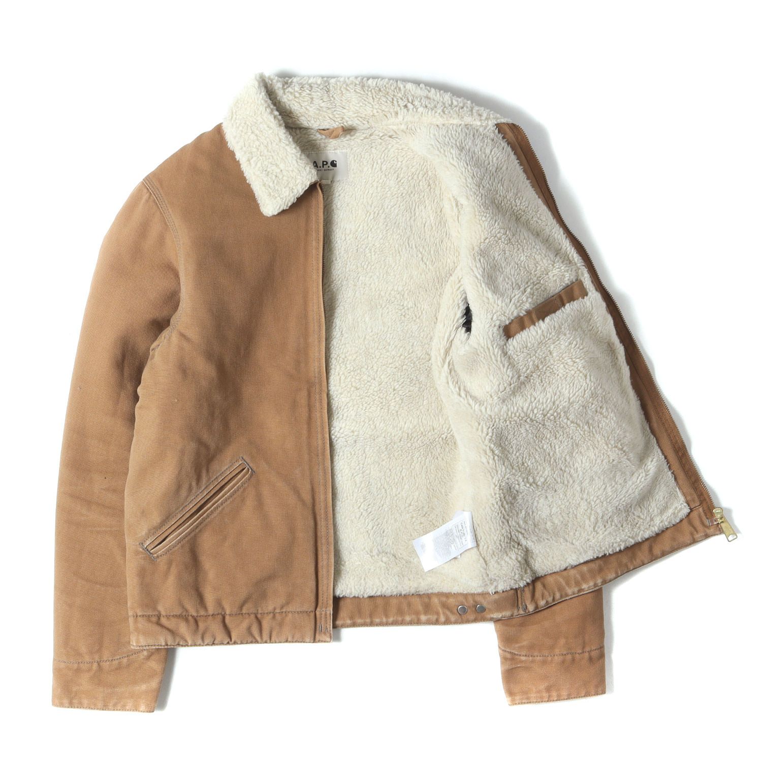 A.P.C. ブルゾン サイズ:S Carhartt 裏ボア ジップ ブルゾン (DETROIT 