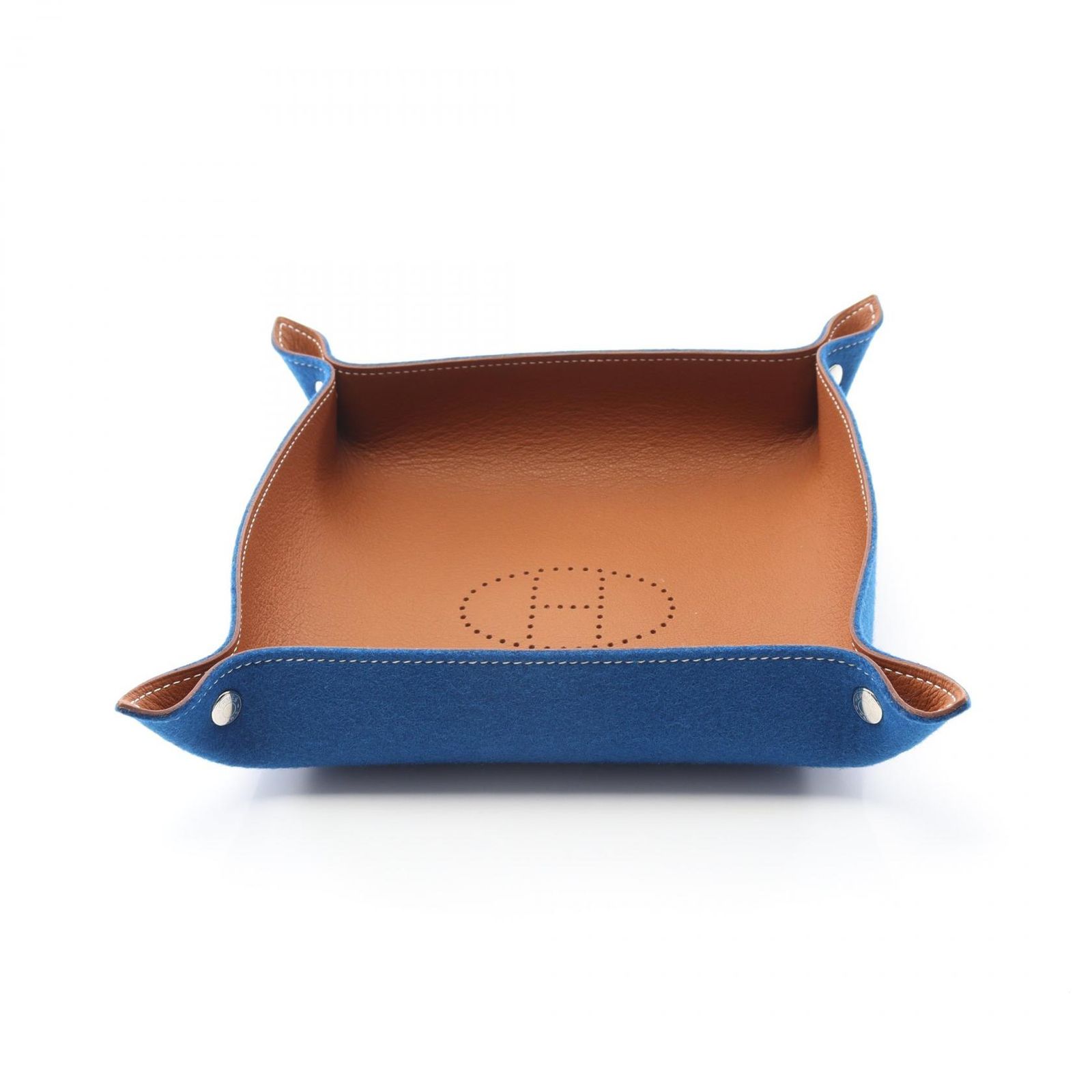 エルメス HERMES ヴィド ポッシュ ミーズ エ ルランス Hエヴリン ゴールド|ブルー系 レザー ヴィド ポッシュ ミーズ エ ルランス|Hエヴリン レディース Used A
