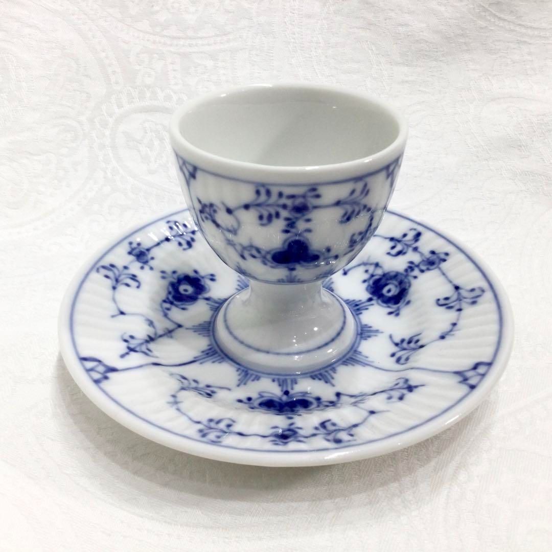 ロイヤルコペンハーゲン エッグスタンド ブルーフルーテッド プレイン