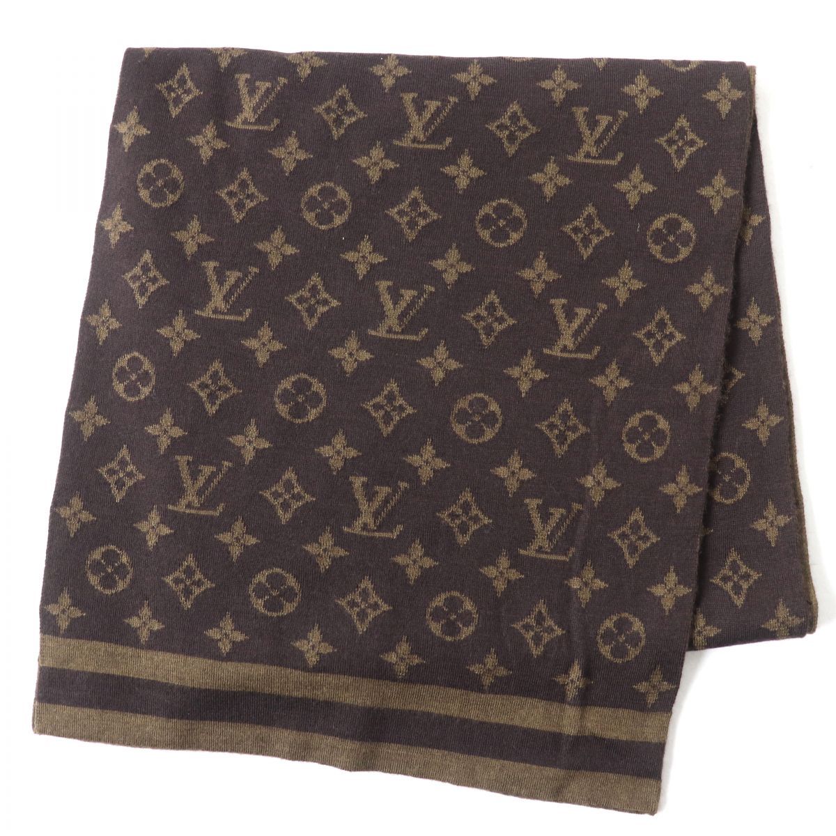 美品△正規品 LOUIS VUITTON ルイヴィトン モノグラム カシミヤ×シルク