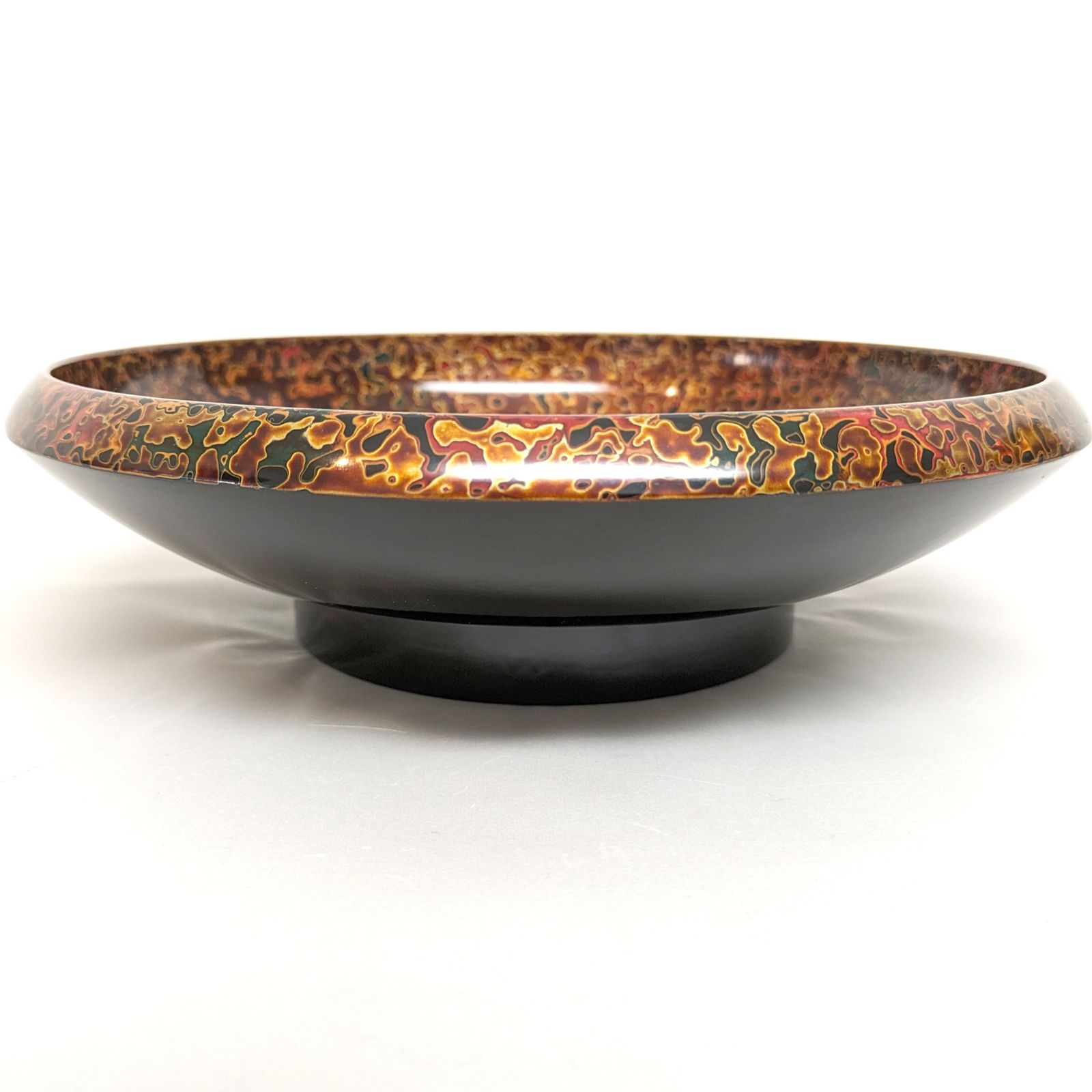 津軽塗（唐塗）バカ塗り・菓子器・漆器・No.230611-18・梱包サイズ80