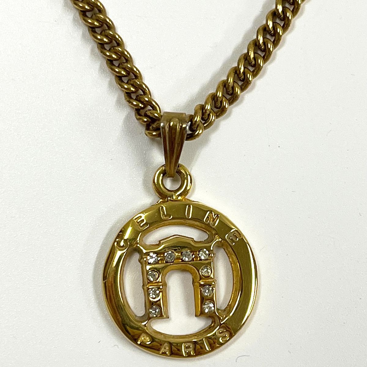 2点セットCELINE セリーヌ 凱旋門 ネックレスイヤリングゴールド