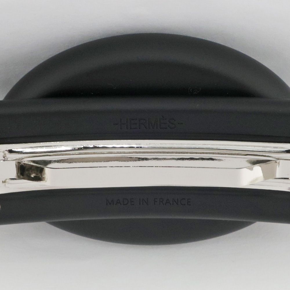 名東】エルメス トリ マイヨンPM バレッタ 黒 ブラック