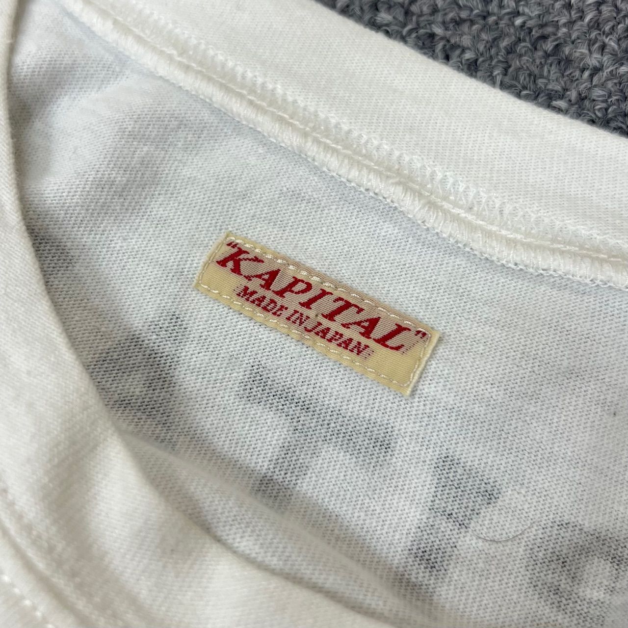 激レア】kapital ダイダイ柄ロンT エルボースマイル