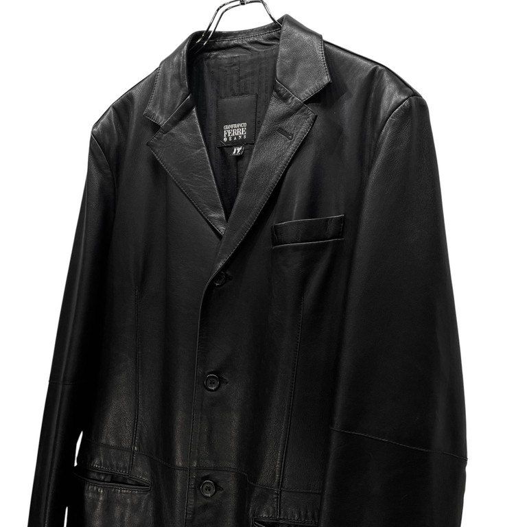 GIANFRANCO FERRE レザー3Bテーラードジャケット ブレザー コート