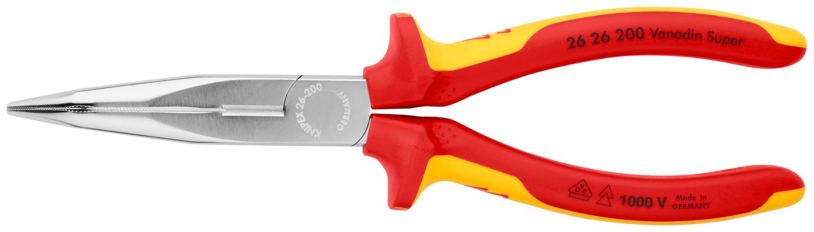 クニペックス KNIPEX KNIPEX クニペックス 絶縁1000V先曲ロングラジオペンチ 200mm 2626200