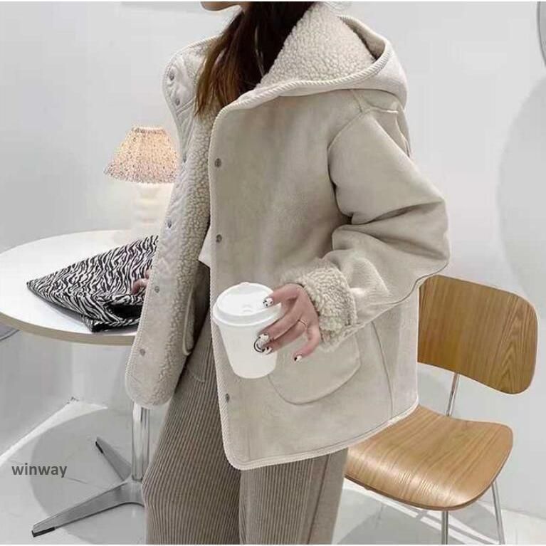 ボアブルゾン ボア ボアコート レディース ボア 秋冬 カジュアル もこもこ フード付き ファーコート ムートンコート 冬 長袖 ゆったり