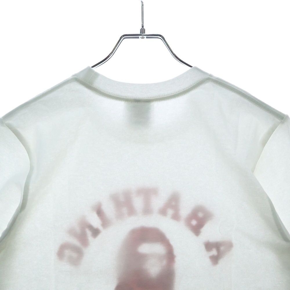 アベイシングエイプ ABC CAMO COLLEGE TEE フロントプリント クルーネック半袖Tシャツレディース/ピンク 001TEL8020005L ABC CAMO COLLEGE TEE | bape.com