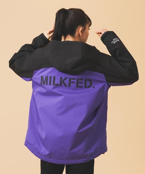 ミルクフェド MILKFED バイカラー マウンテンパーカー BACK LOGO