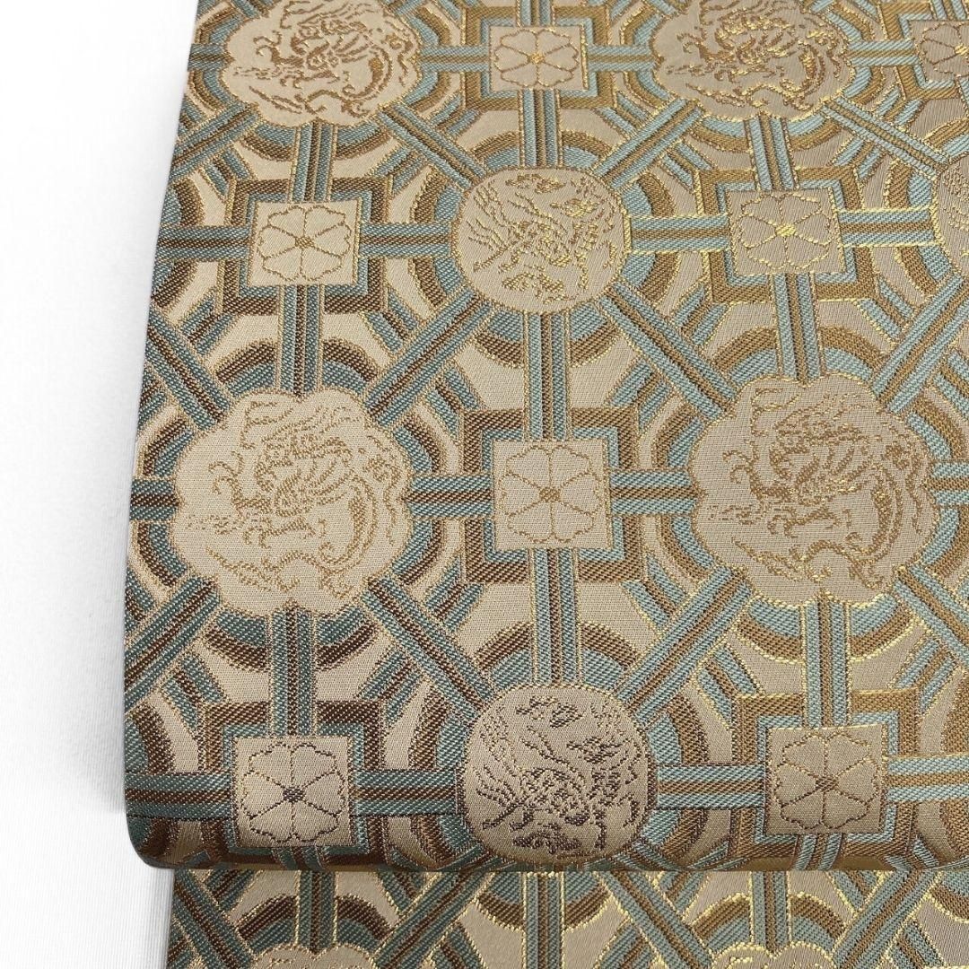 未着用龍村晋動物紋蜀江紋袋帯着物022 a p