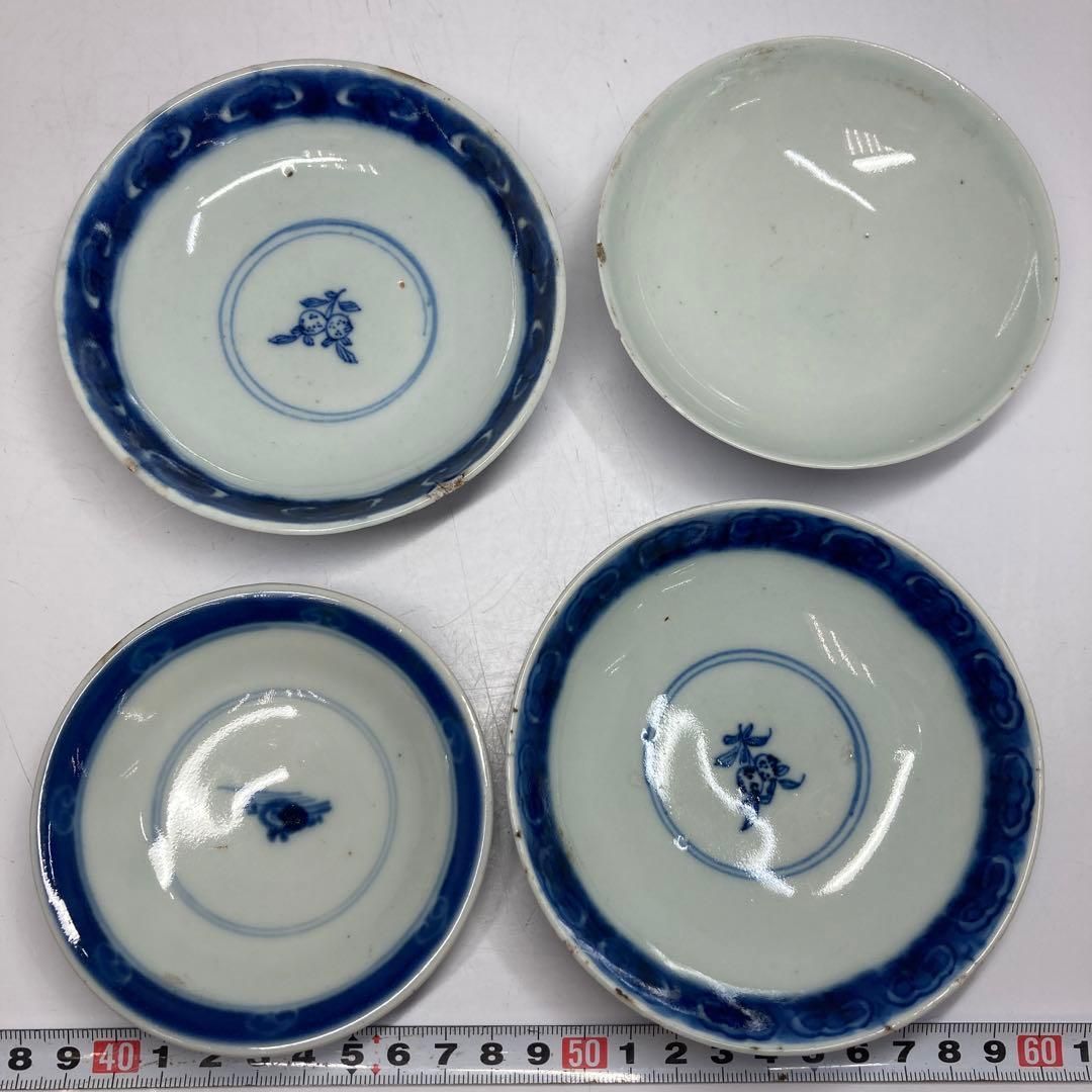 中国清朝期 古染付 新渡 青花盃 購入 東H5-0822①タトチ 中国清朝期 古