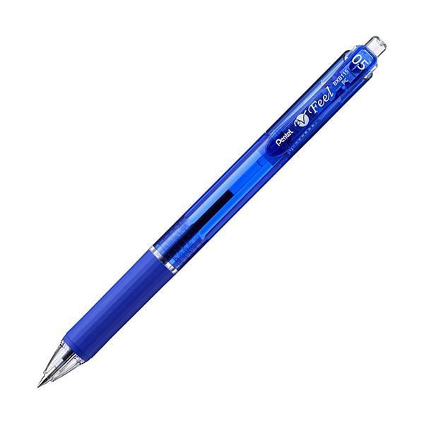 まとめ) ぺんてる 油性ボールペン ビクーニャフィール 0.5mm 青 BXB