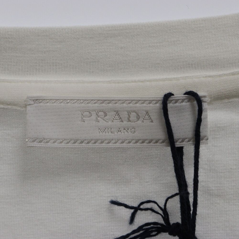 PRADA ホワイト Vネック Tシャツ XS PRADA ホワイト Vネック Tシャツ XS