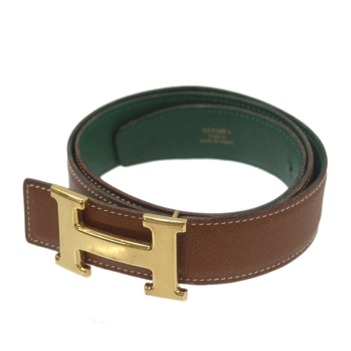 HERMES/エルメス Hバックル レディース ベルト ゴールド
