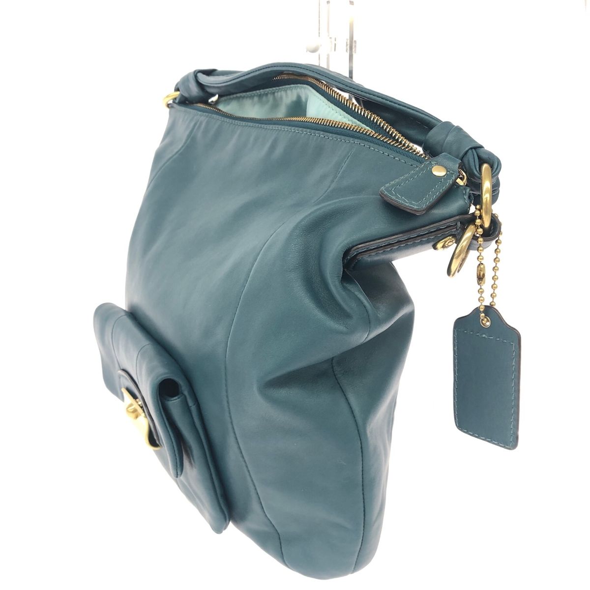 COACH コーチ 2WAYショルダーバッグ  レザー/エメラルドブルー 14783   ブルー  / 240001168258 COACH コーチ 2WAYショルダーバッグ レザー/エメラルドブルー 14783