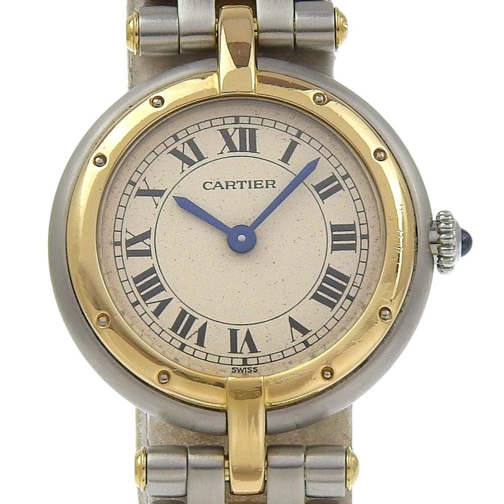 CARTIER カルティエ パンテールSM 1ロウ cal.157 84084242 ステンレススチール×YG クオーツ アナログ表示 レディース ホワイト文字盤 腕時計