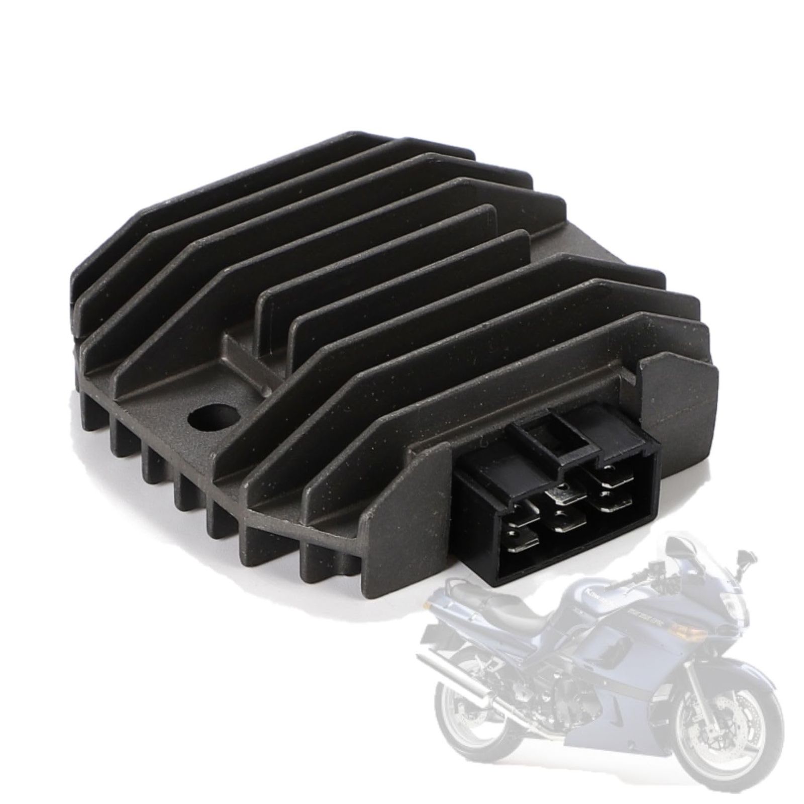 Partools レギュレーター 6ピン 耐久性 カワサキ ZZR400 ZZR600 バリオス2 ゼファー750 ZR250 ZR750等 交換用 社外品 (カワサキ) [カワサキ]
