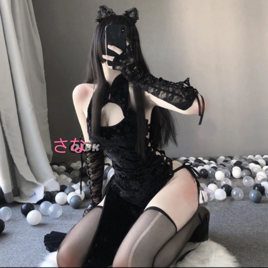 中国 コンパニオン 食い込み 新品☆最安値❗❗】胸元&スリットセクシー❤ロングチャイナドレスコスプレ 黒 - メルカリ