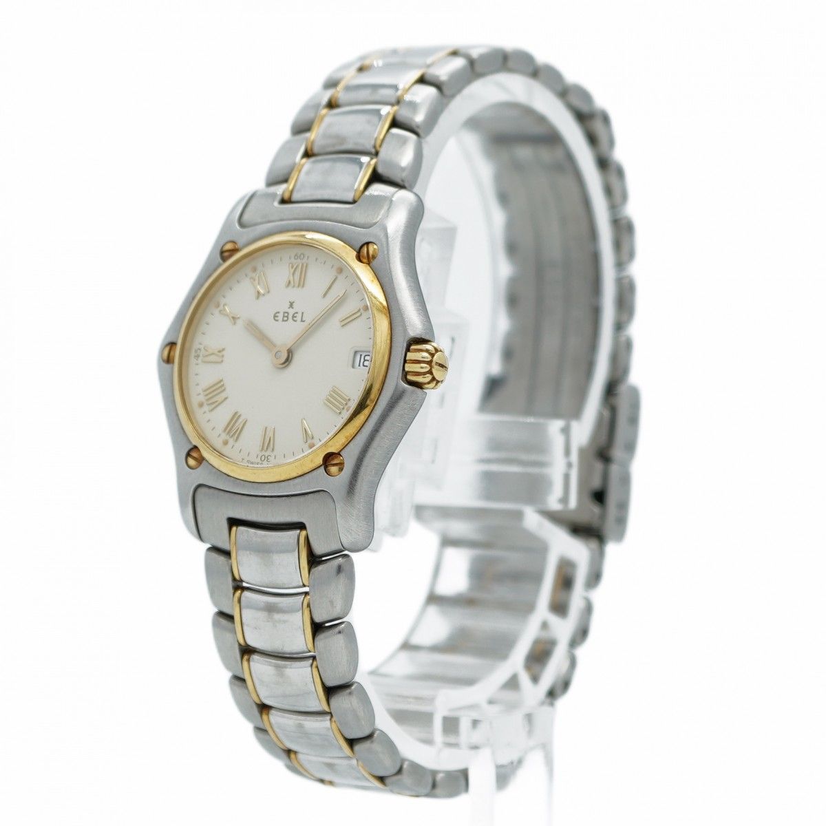 5wwi0158 エベル クラシックウェーブ 188901 アイボリー文字盤 腕時計 レディース