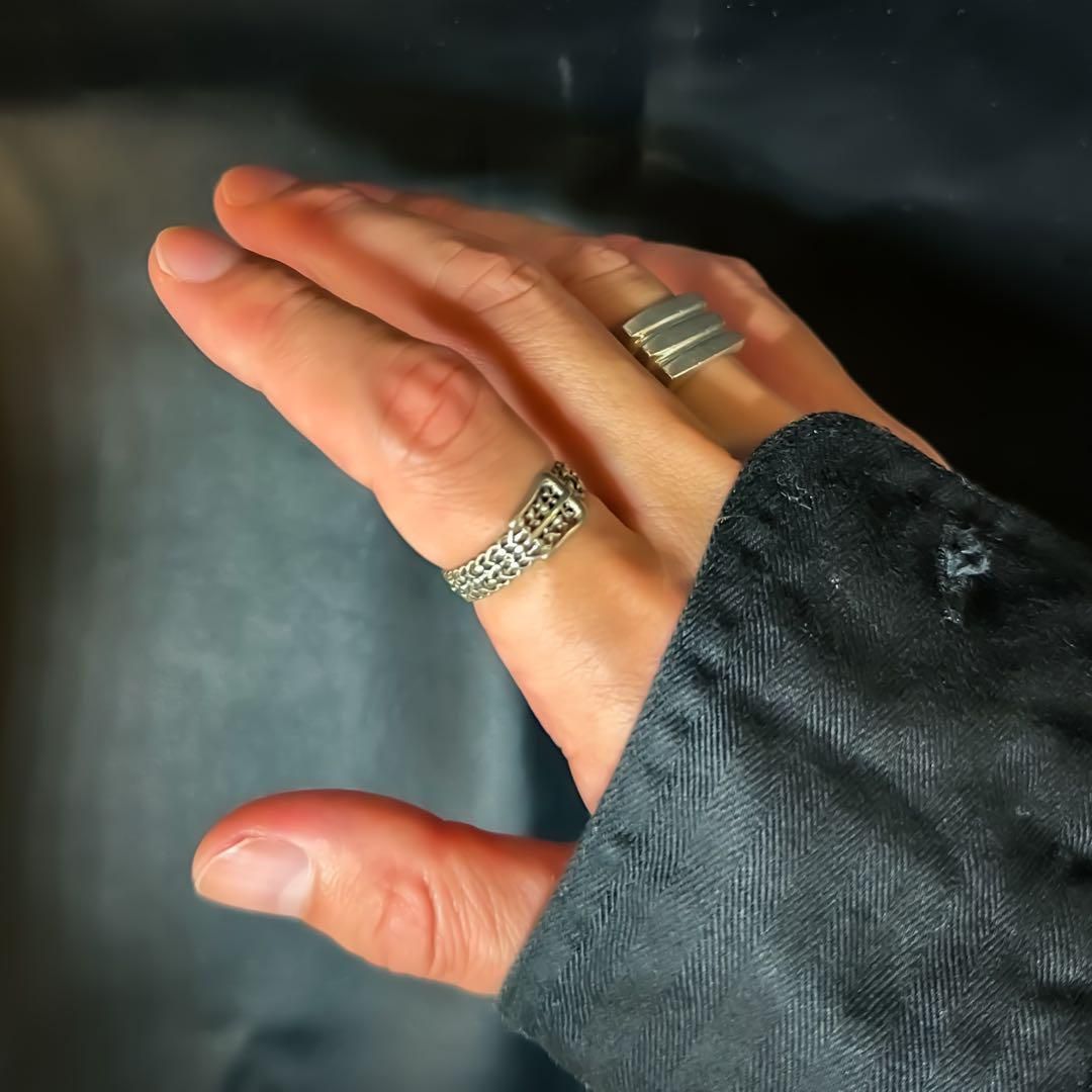 希少 ヴィンテージ ベルト リング メキシカンジュエリー シルバー925 