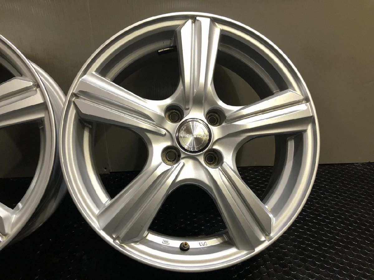 DUNLOP VIOLENTO ヴィオレント 社外ホイール 16インチ 4本 5.5J4HPCD100 42 ラクティス ライズ ロッキー等 VHP154 FFCRYSTALESIA_COM