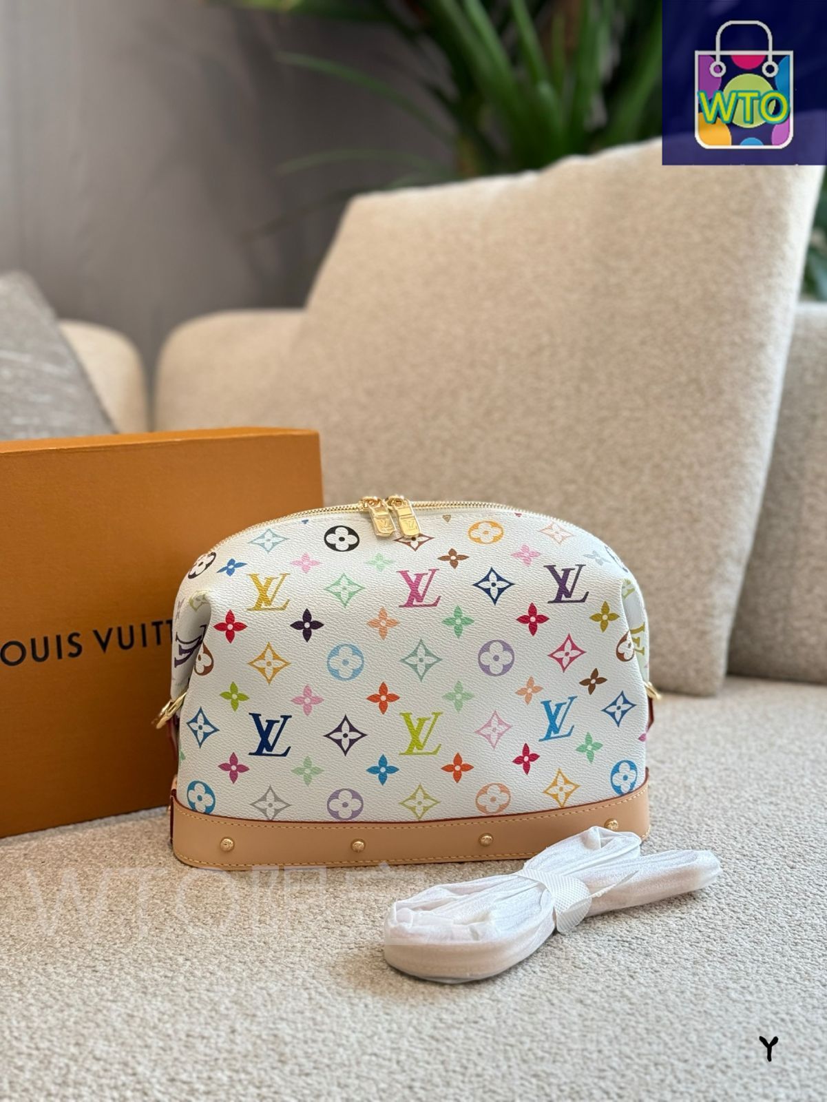 【Louis Vuitton】村上隆コラボ ポシェット コスメ M13743 LOUIS VUITTON - LOUIS VUITTON ルイヴィトン LV×TM ポシェット