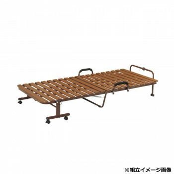 弘益 KOEKI UTILITY 樹脂すのこ折り畳みベッド ブラウン FBDPS91BR