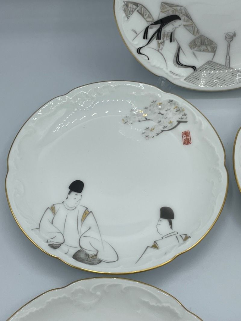 未使用 大倉陶園 源氏物語 銘々皿五枚 絵変わり 廃盤品 - メルカリ