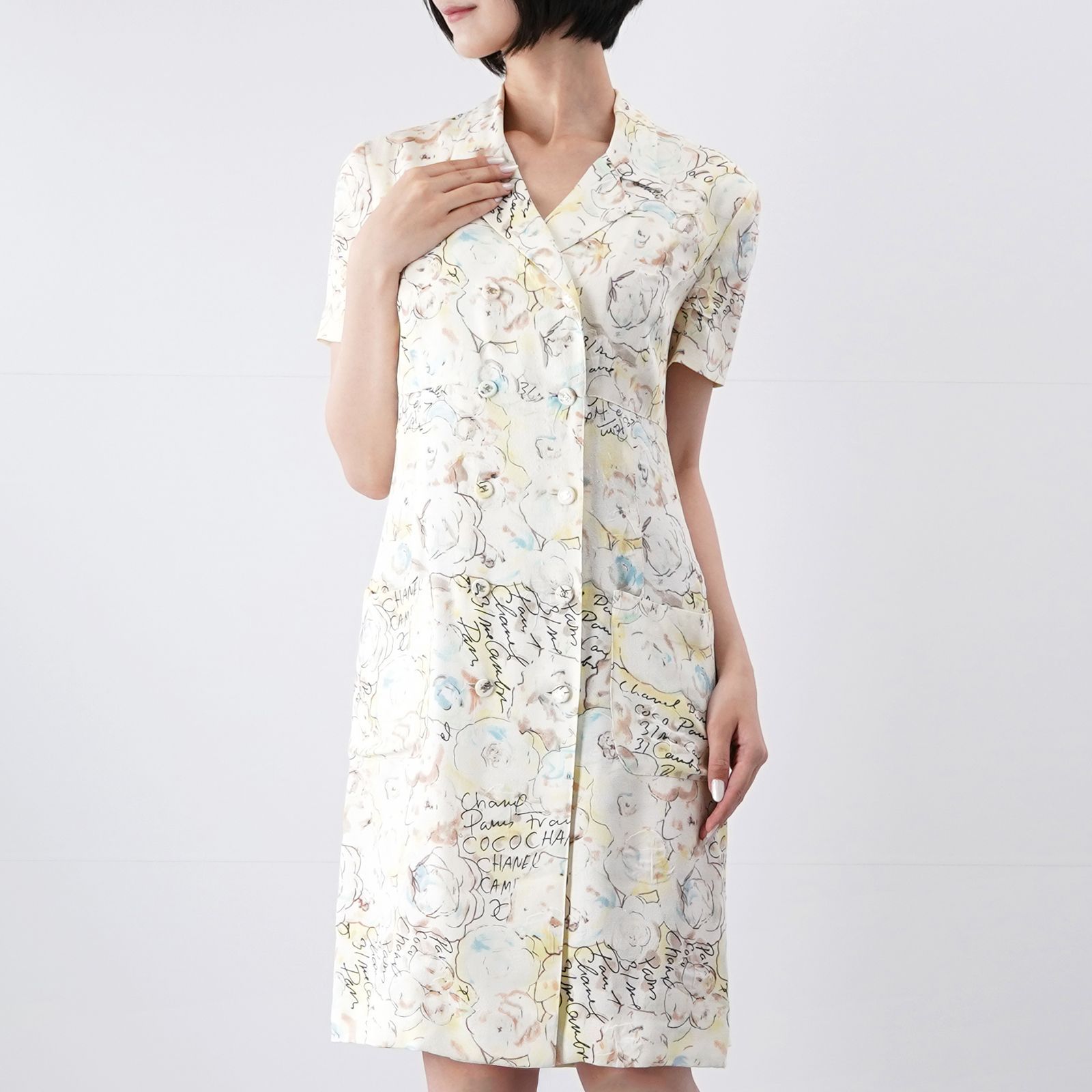 CHANEL シャネル ワンピース カメリア花柄 M0503