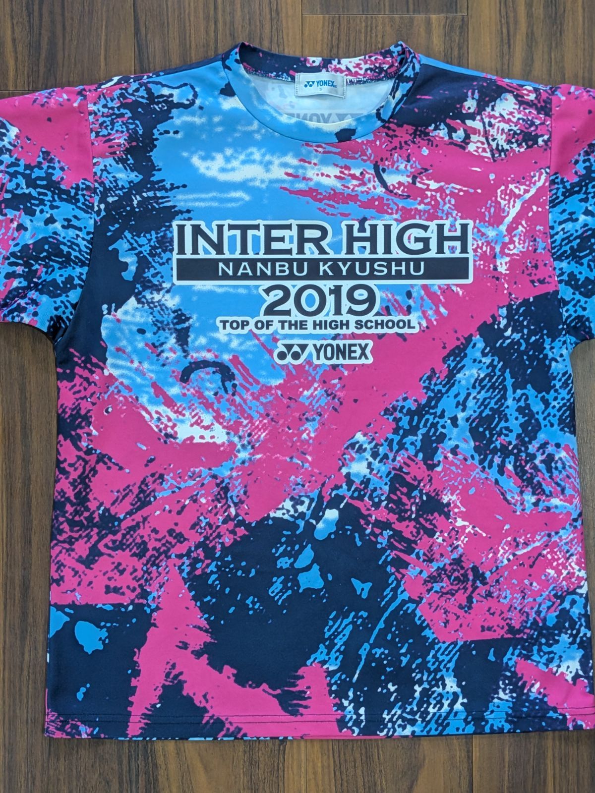 YONEX - ヨネックス 2019インターハイ限定商品 YONEX ヨネックス 2019 インターハイ限定 総柄 ドライ Tシャツ S