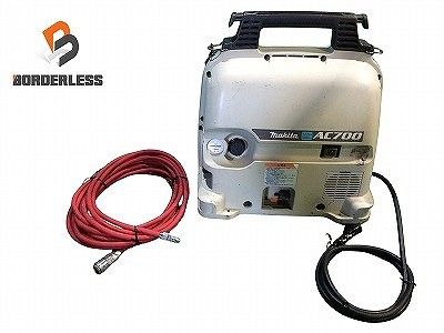 品 makita マキタ 100V 常圧 一般圧 エアコンプレッサー AC700 エアホース NPA-65 付 5L エアーコンプレッサー エア工具113943