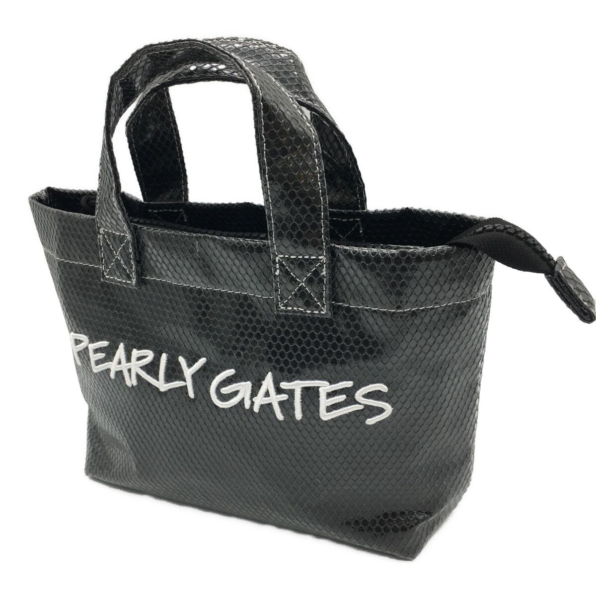 中古 パーリーゲイツ PEARLY GATES カートバッグ 黒 ラウンドバッグ 異