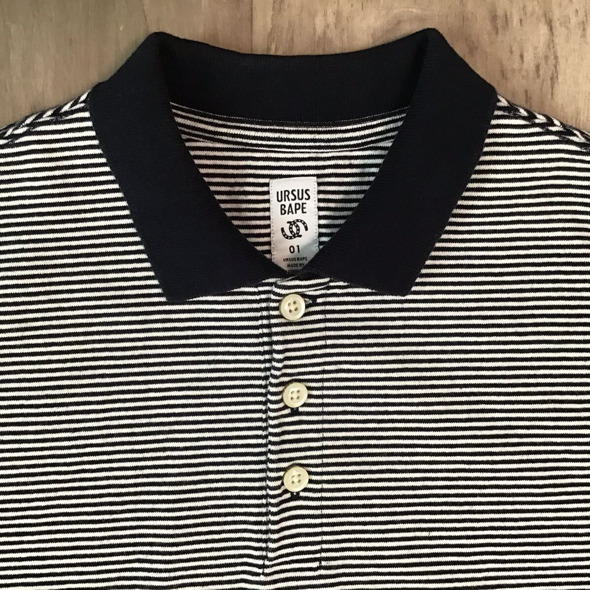 A Bathing Ape ポロシャツ S 【美品】 A BATHING APE(アベイシングエイプ) / ラガーシャツ/ポロシャツ