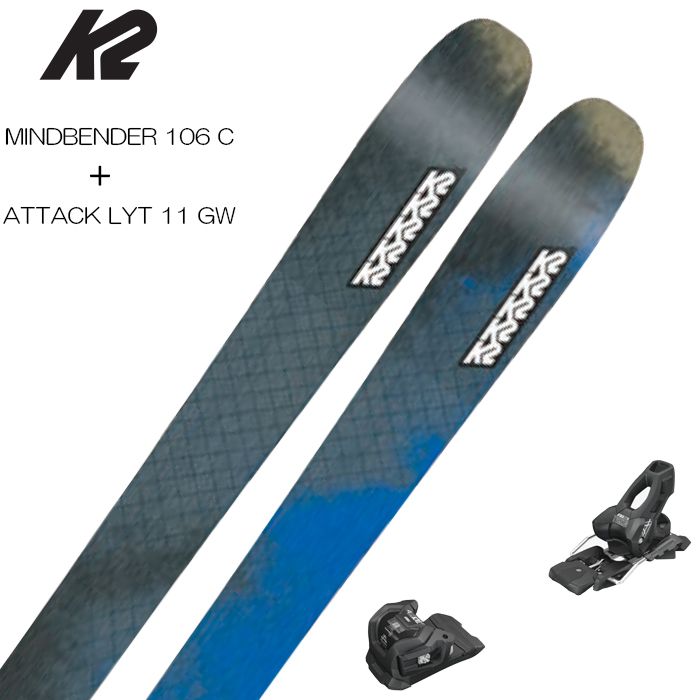 24-25 K2 ケーツー MINDBENDER マウンドベンダー 106 C + ATTACK LYT 11 GW オールマウンテン スキー 板 ビンディング セット