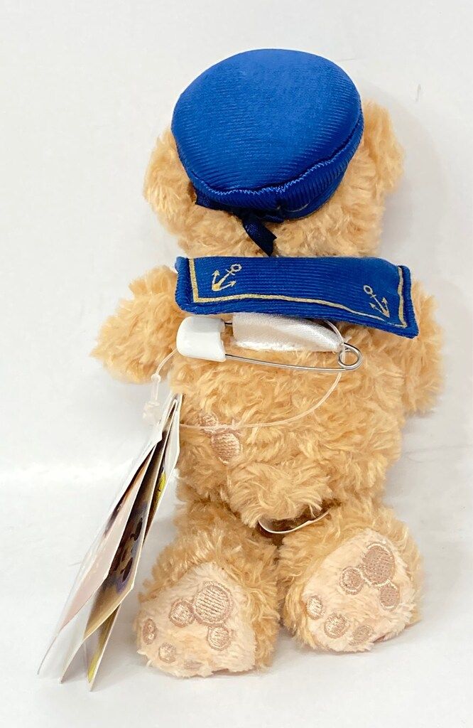 東京ディズニーシー ぬいぐるみバッジ ダッフィー(初期白タグ：紺