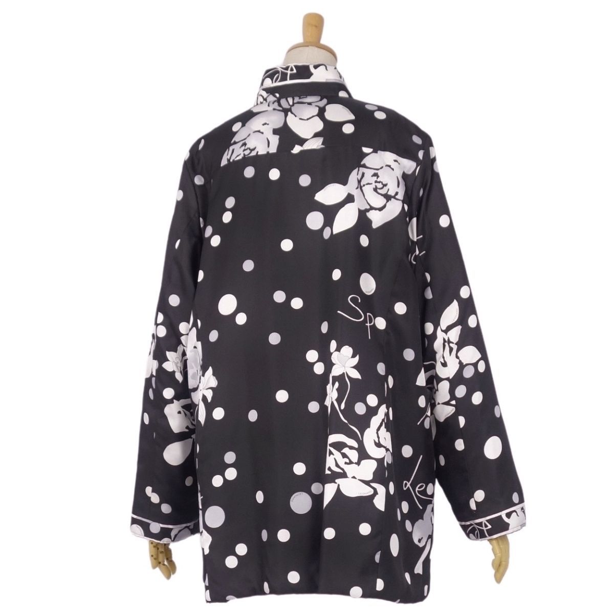 美品 レオナール LEONARD SPORT コート リバーシブル 花柄 ポリエ
