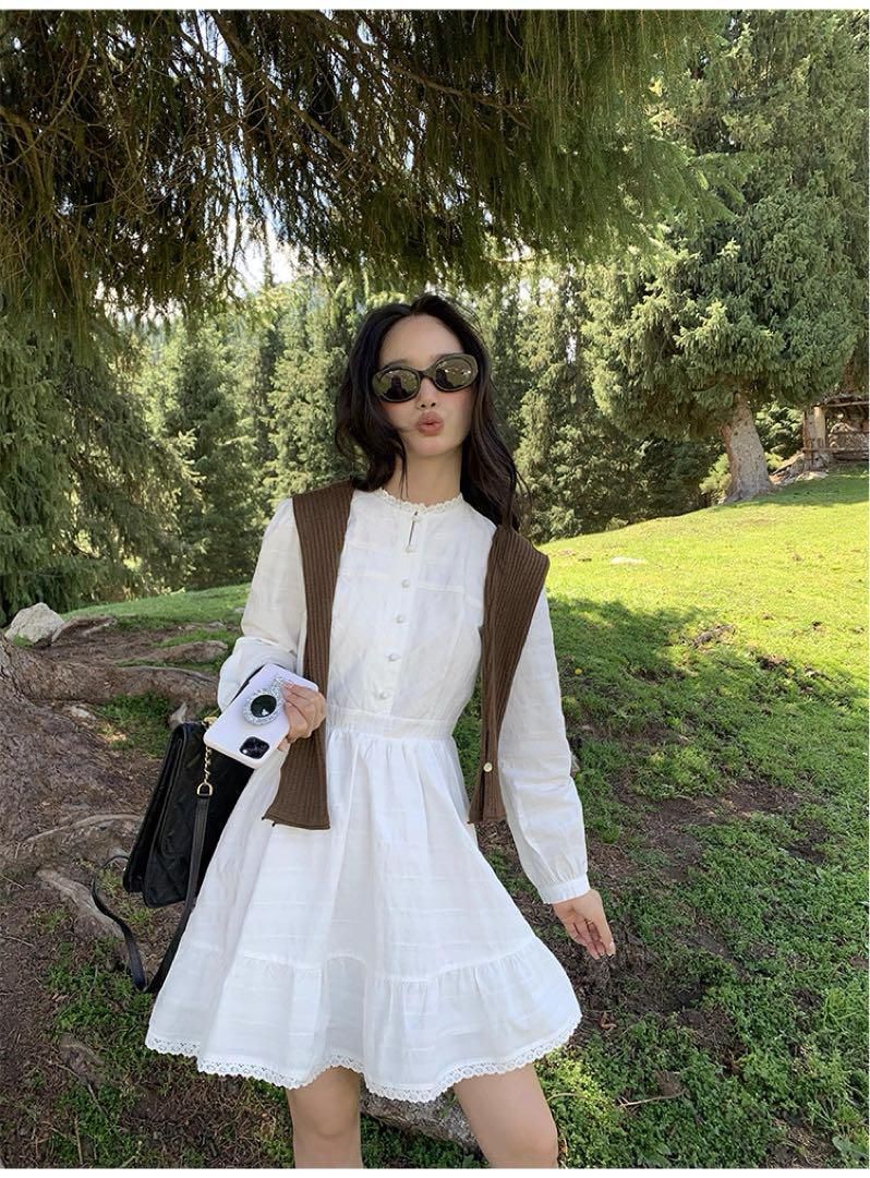 ♥ 韓国風ふわ可愛いレースドレス