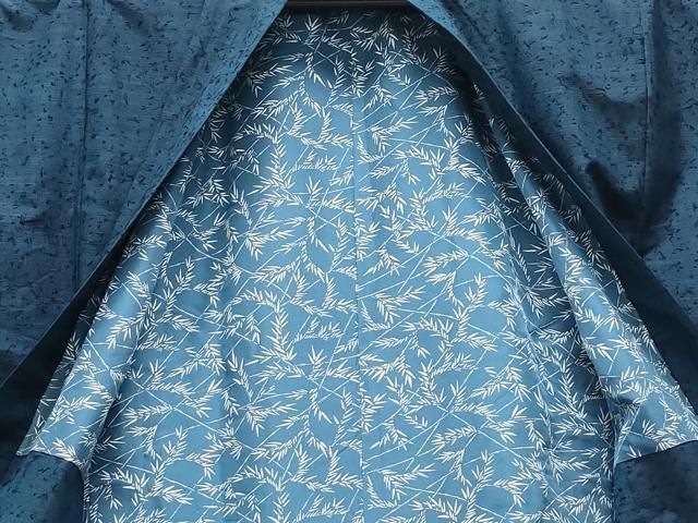 平和屋着物○男性 紬 髭紬・羽織セット 褐返色 キングサイズ 正絹 逸品