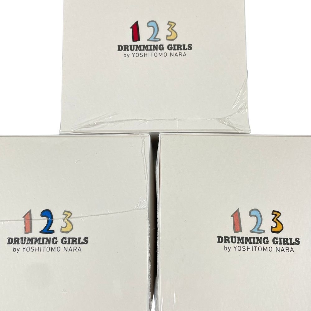 奈良美智 ドラミング・ガール 1、2、3 3体セット フィギュア