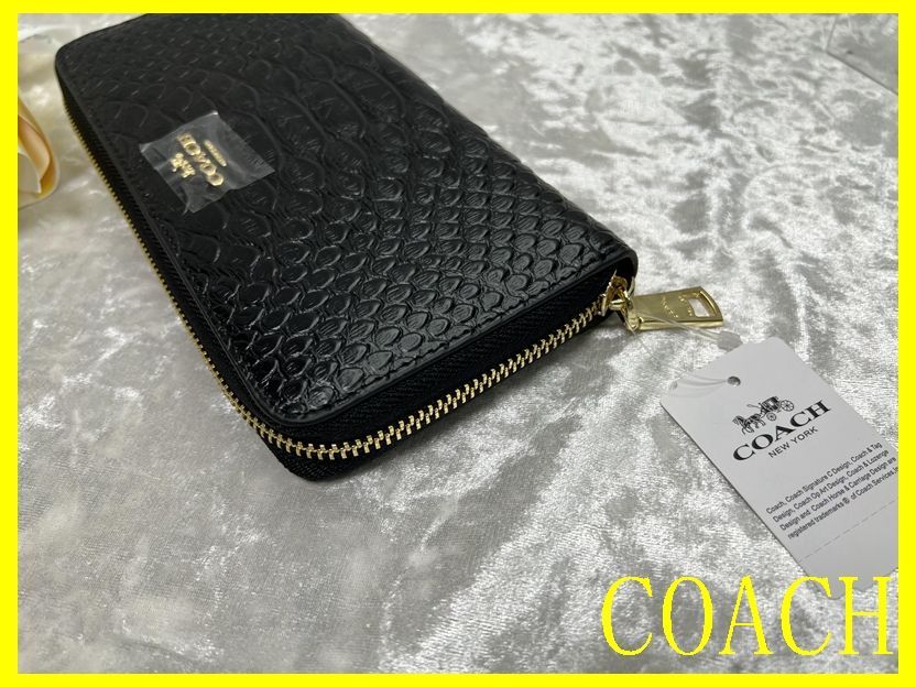 COACH 財布 長財布 コーチ シグネチャー エンボスド スネーク レザー アコーディオンジッピー バレタインディー プレゼント クリスマス 贈り物  ギフト 敬老の日 財布 レディース 新品 未使用 ブランド ファッションF53659 C180_N1 - メルカリ