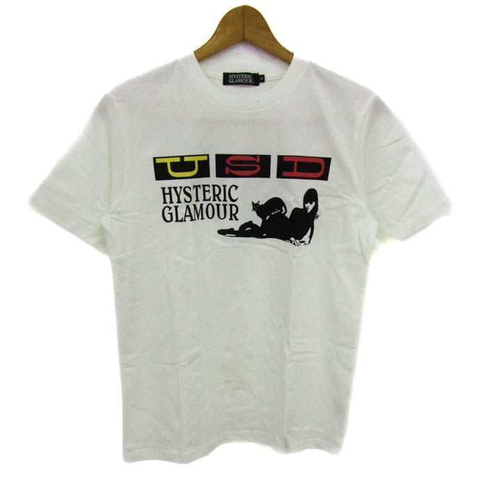^_-☆ HYSTERIC GLAMOUR 半袖Tシャツ ホワイト HYSTERIC GLAMOUR 半袖Tシャツ ホワイト - メルカリ