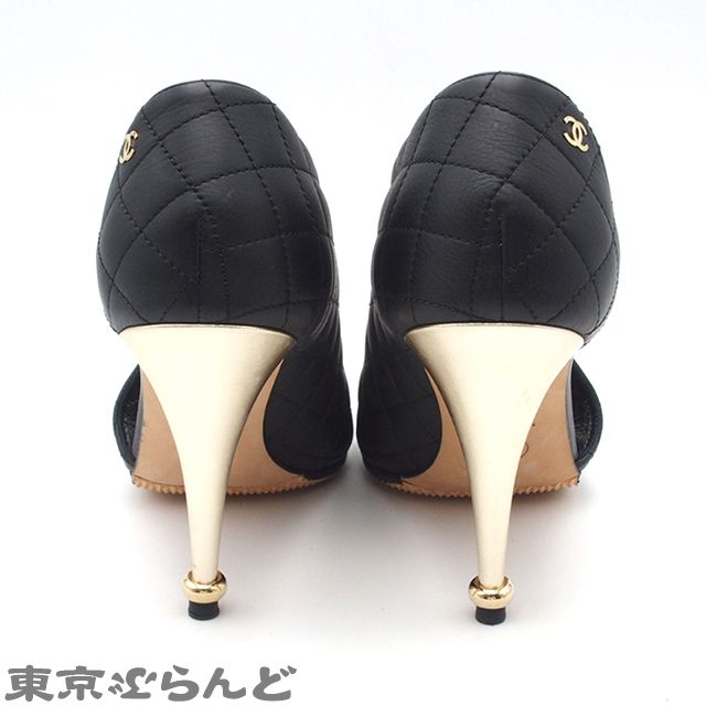 シャネル CHANEL マトラッセ キルティング パンプス ハイヒール G30500 ブラック レザー ＃38C レディース 24cm相当  101717257 - メルカリ