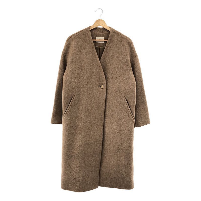 IENA / イエナ | ダブルビーバーノーカラーコート | 38 | - メルカリ