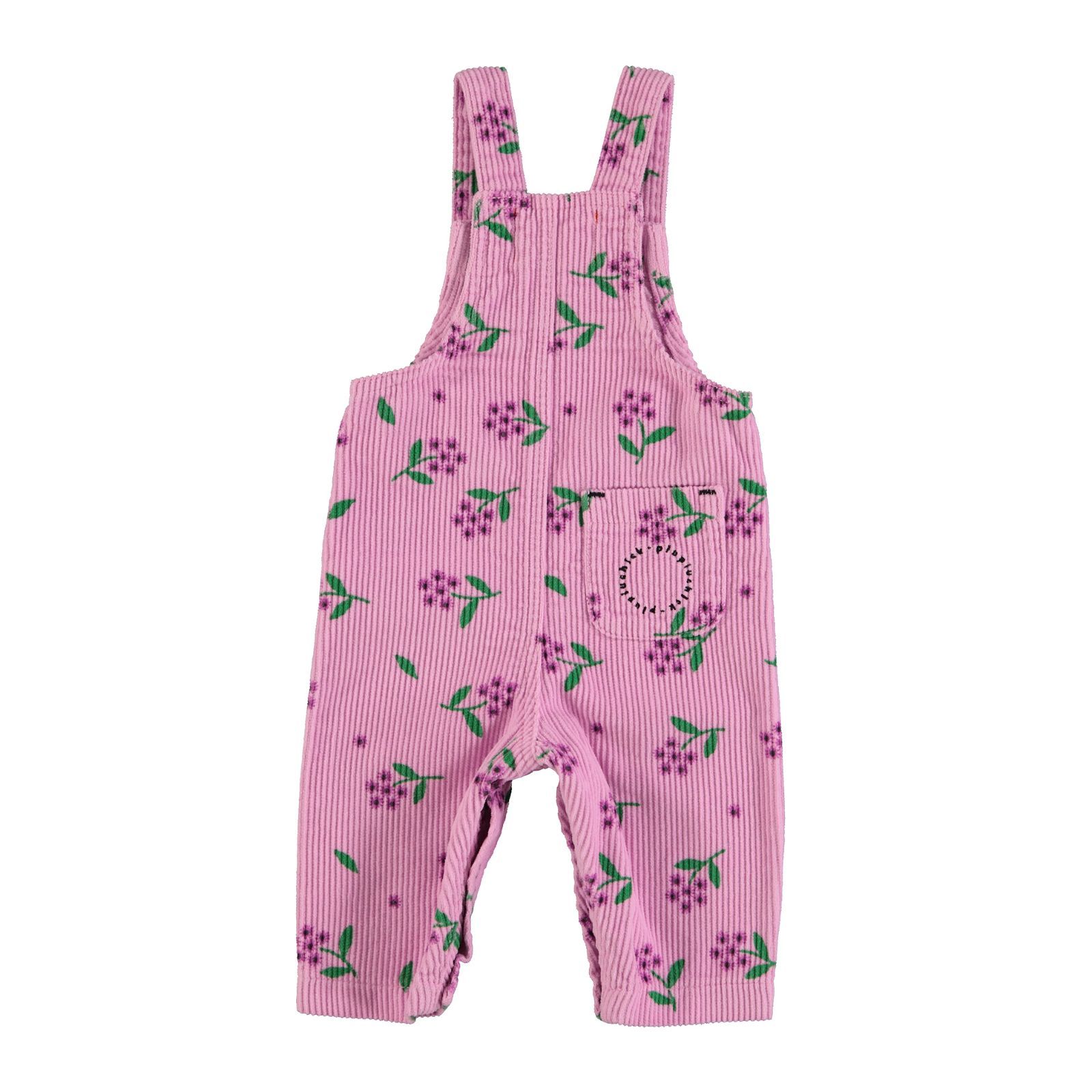 piupiuchick コーデュロイ サロペット| ピンク＆フラワープリント