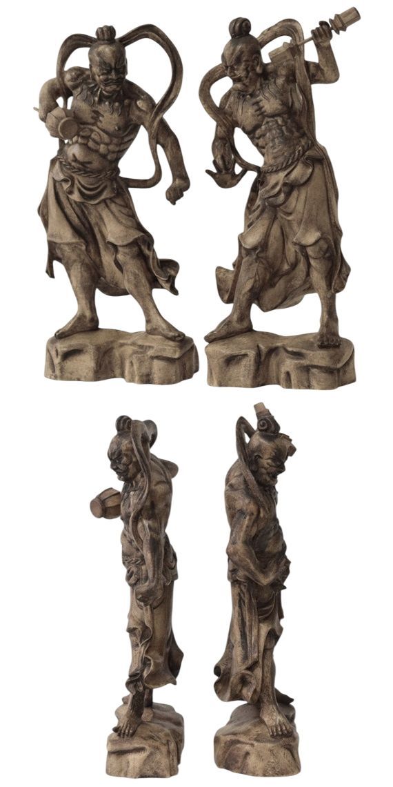 高29cm 金剛力士像 仁王像 木彫り 仏像 仏教美術 置物 フィギュア 金剛