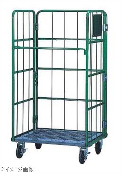 かご台車 縦型 ワイドタイプ W1100×D800×H1700 白 2431 折りたたみカゴ台車