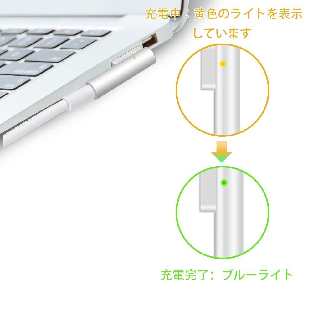 Macbook Pro 充電器 づらい 60W L型 Mac 互換電源アダプタ L字コネクタ