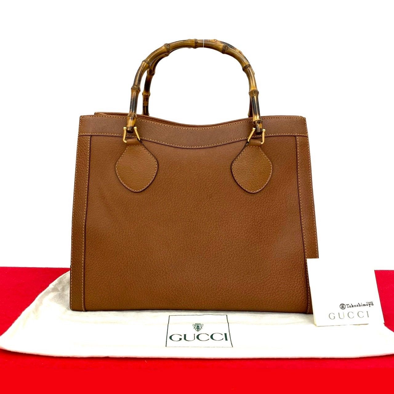 極 美品 袋付き GUCCI グッチ オールドグッチ ヴィンテージ バンブー 