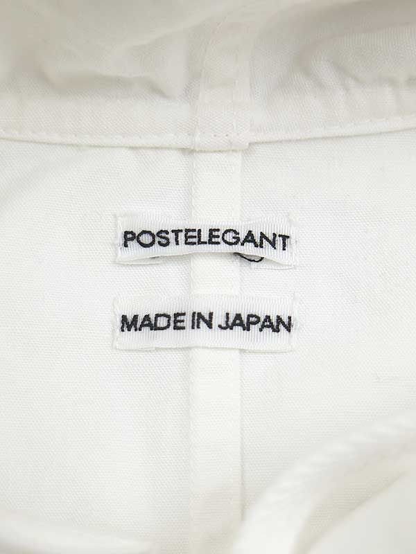 POSTELEGANT ポステレガント 20AW SLUB COTTON POPLIN KNOT SNOW