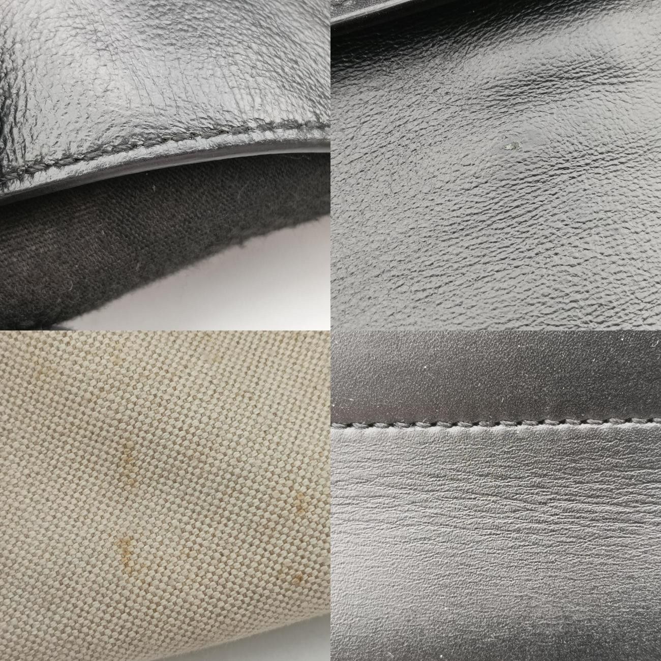 セリーヌCelineトラペーズミディアムホワイト×ブラックレザー×キャンバスS-CU-1121 DECORATOM_COM_BR